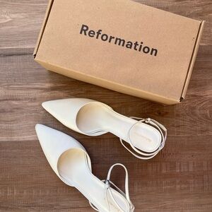 Reformation Wade Kitten Heels - White Women's Heels